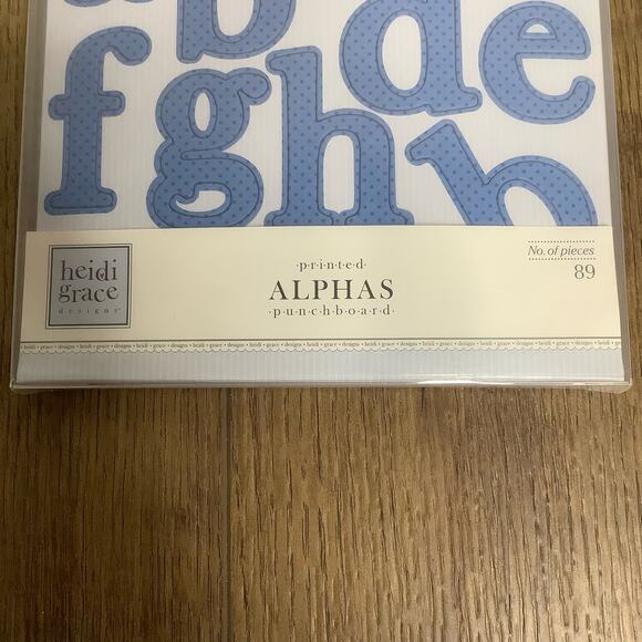 Heidi Grace Designs 89-Piece Blue Printed Punchboard Letters Numbers New - Picture 2 of 4